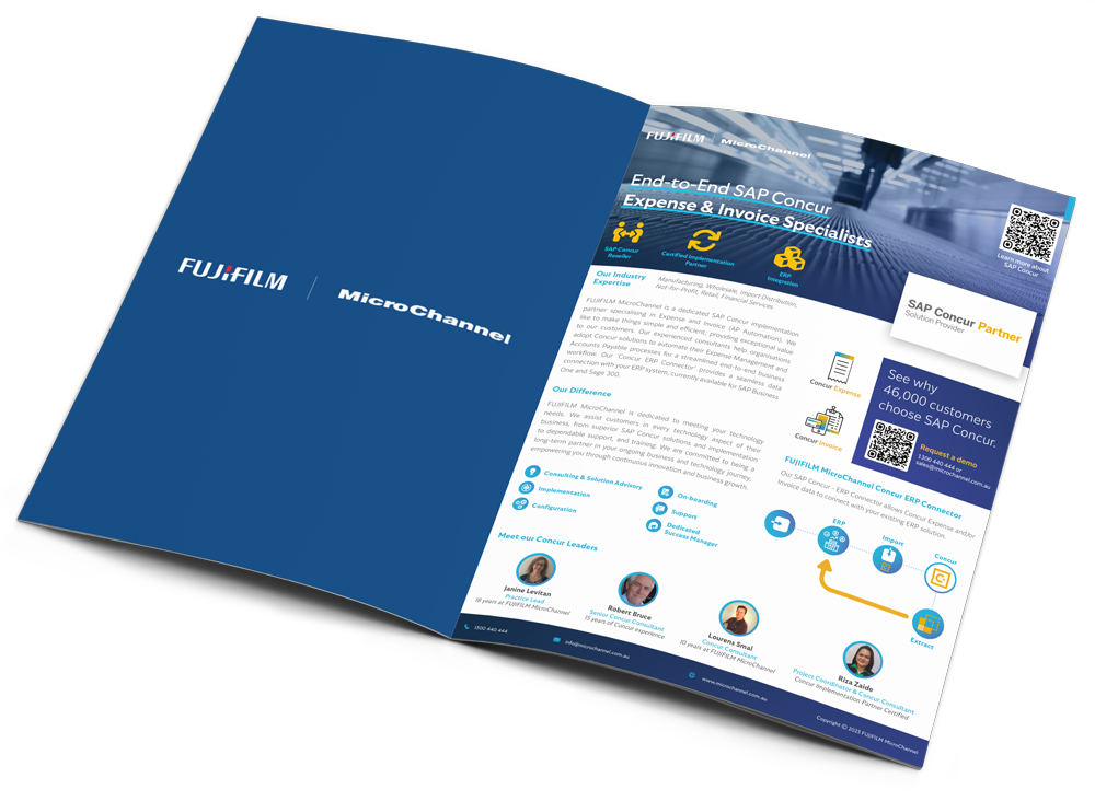 Brochure for FUJIFILM MicroChannel and SAP Concur