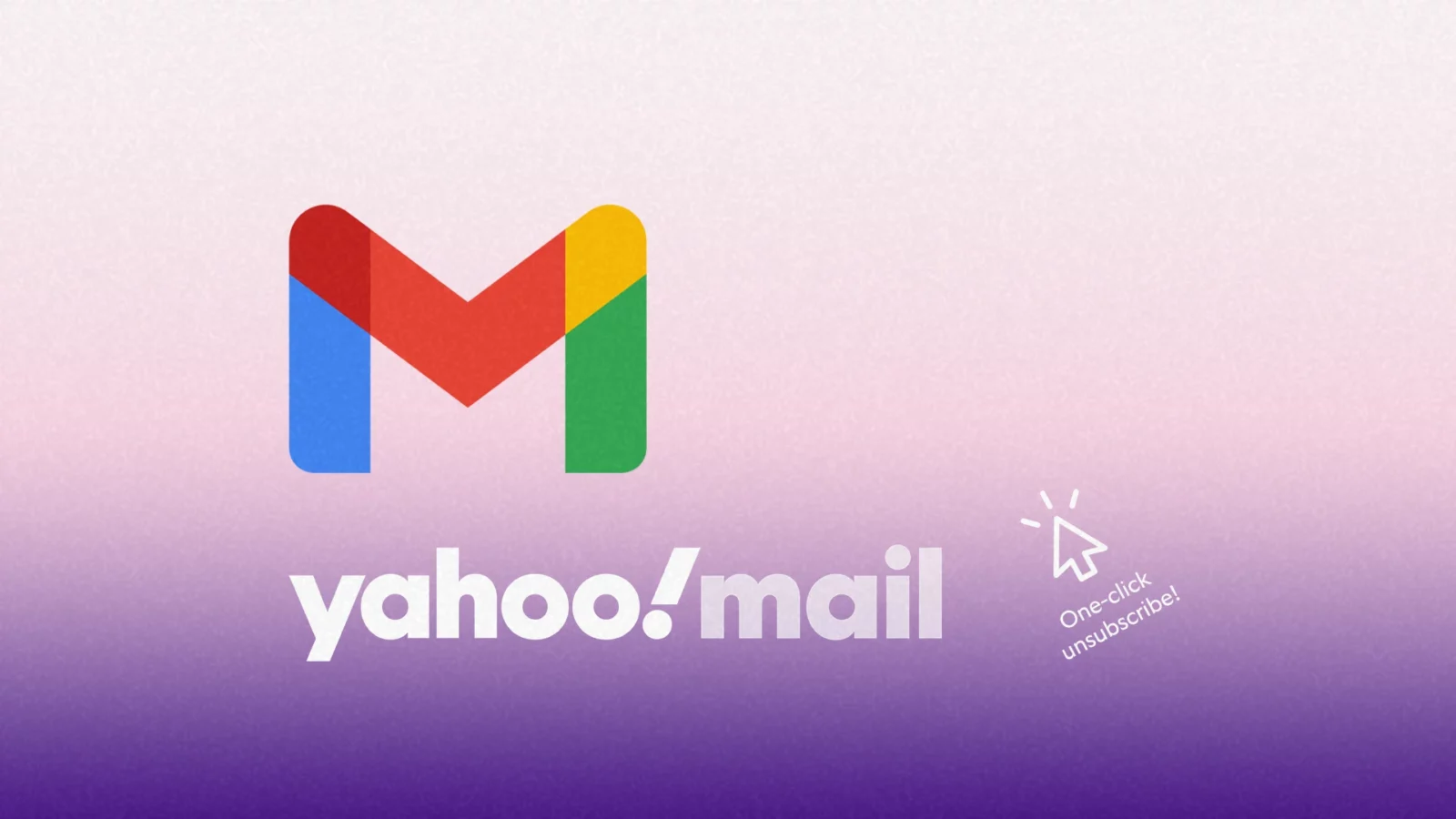 Banner showing Yahoo mail and Gmail logos
